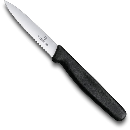 Swiss Army Brands Victorinox 40509 Kitchen Black Paring - Large Handle, Spear Point, 30.25In Blade, Serrated Edge VIC-5.3033.S